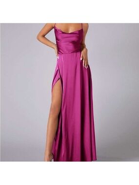 Elegant Pink Evening Gown